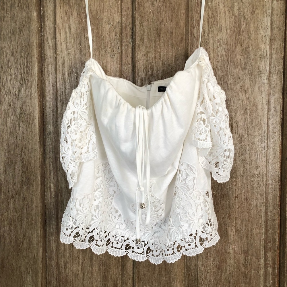 Strap less white blouse- be the hit at your next bbq!